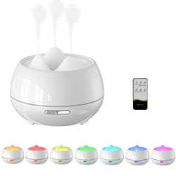 KEAGAN Diffusore di Aromi, Umidificatore d'Aria, Grande Capacità 500 ml, Umidificatore ad Ultrasuoni, Effetti di Luce a LED con Diffusore di Aromi Tel precio