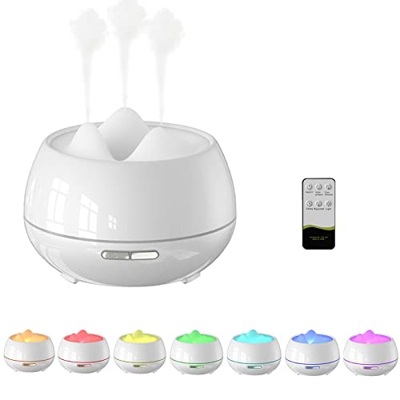 KEAGAN Diffusore di Aromi, Umidificatore d'Aria, Grande Capacità 500 ml, Umidificatore ad Ultrasuoni, Effetti di Luce a LED con Diffusore di Aromi Tel