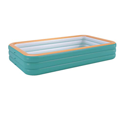 Bueuwe Piscina Gonfiabile con Pompa d'Aria Wireless, Piscina per Famiglie, Piscina Estiva per Bambini all'aperto,388cm x 185cm x 60cm características