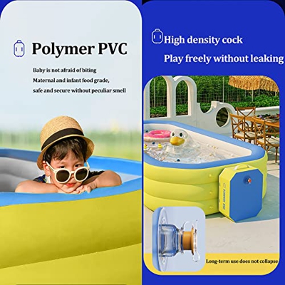 Spessa Vasca Da Bagno Gonfiabile Piscinetta Gonfiabile,PVC,3 Strati Addensati Grande Piscine D'Acqua,Piscina Gonfiabile Fuori Terra Per,per Giardino E