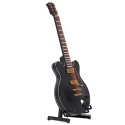 Mini modello di chitarra, bel regalo Modello di chitarra Display per la casa Decorazione del desktop Altamente simulazione con supporto per la raccolt precio