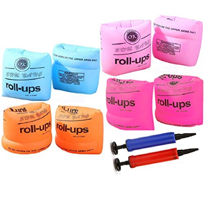 Xumier 10pcs Inflatable Arm Swimming Rings Bracciali di Nuoto Gonfiabile del Galleggiamento Float Sleeves Swimming Armbands Braccioli Galleggianti + M