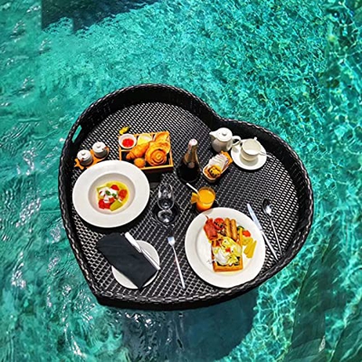 Vassoio galleggiante, vassoio galleggiante, vassoio da portata in rattan, galleggiante per salone, piscina, galleggiante per bevande, brunch in acqua,