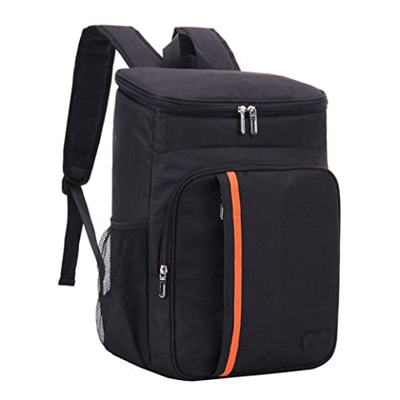 Borsa di raffreddamento zaino per frigorifera isolati da raffreddamento di grande capacità per alimenti per pranzo picnic Black