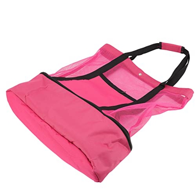 Gaeirt Borsa da Spiaggia in Rete, Borsa da Spiaggia Multifunzione con Design a Rete per Il Campeggio(Rosso)
