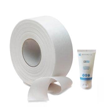 Rotolo Per Epilazione di alta qualità, strisce per ceretta in TNT extra lungo + omaggio crema nutriente idratante lenitiva 75 ml Bio vegana Zakiss