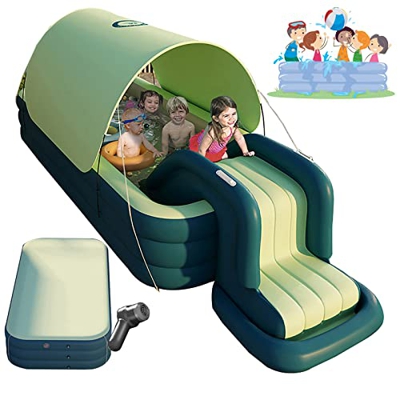 Piscina Gonfiabile Bambini Adulti Grande,Home Piscina Gonfiabile Da Giardino Con Scivolo,Piscina Fuori Terra Per Bambini Adulti Famiglia,Piscina Fuori
