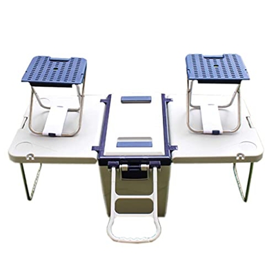 Frigorifero Portatile Caldo Freddo con Fessura per Tazza Come Tavolo da Pranzo Dispositivo di Raffreddamento Resistente da 25,6 Litri Staccabile con R