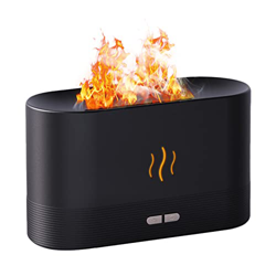 Umidificatore per aromaterapia, nebulizzazione a ultrasuoni, per aromaterapia, simulazione fiamme, effetto illuminazione, luce LED, spegnimento automa precio