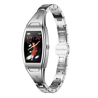 Smartwatch con monitoraggio del sonnoSmart Watch per donna, fitness tracker con salute femminile, cardiofrequenzimetro, allenamento del respiro, monit