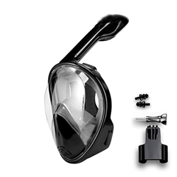 WANGPIPI Maschera per Lo Snorkeling A180°con Design Panoramico A Pieno Facciale - Maschera per Immersione A Respiro Libero Compatibile con Fotocamera  precio
