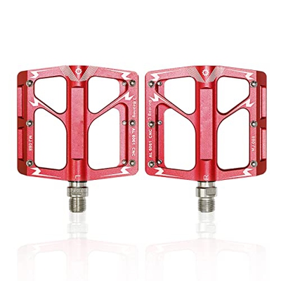 SANON Pedali per mountain bike, pedali per bici da strada, pedali in lega di alluminio con perni antiscivolo per mountain bike