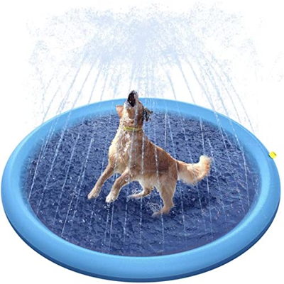 FiveShops Piscina per Cani, Piscine per Cani per Cani di Taglia Grande, Giochi d'Acqua, Piscina per Animali Domestici Pieghevole, Estiva, all'aperto (