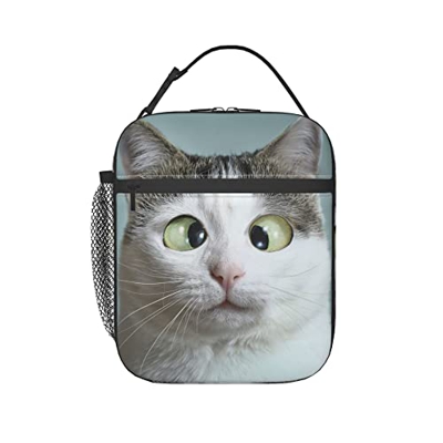Occhi Incrociati Di Gatto Divertente Pranzo Al Sacco Isolato Impermeabile Borsa Refrigerata Prova Di Perdita Portatile Borsa Frigo Borsa Del Pranzo Pe