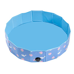 RUYI Piscina pieghevole per bambini, piscina pieghevole per cani, con fondo antiscivolo e valvola di scarico, piscina per bambini, vasca da bagno per  características