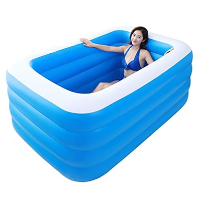 Piscine gonfiabili Vasca da Bagno Gonfiabile in plastica, Vasca da Bagno Home Spa Dotata di Pompa ad Aria elettrica (Color : Blue, S : 300 * 187 * 75c