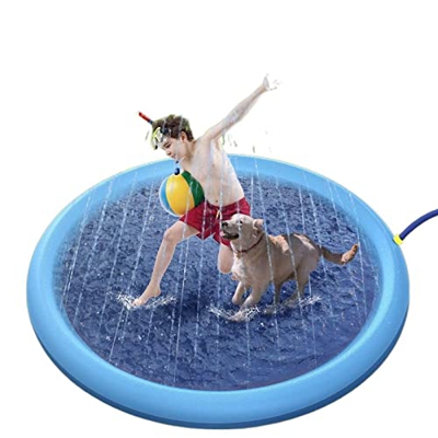 FiveShops Piscina Pieghevole Bambini, Pad Spray per Animali Domestici Vasca da Bagno Portatile Pieghevole Impermeabile addensata Estate all'aperto 150