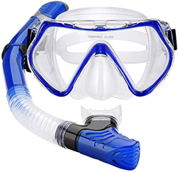 maschera da sub Set da snorkeling Maschera da snorkeling per adulti Antiappannamento Anti-perdita Panoramica Ampia vista Immersione Respirazione liber en oferta