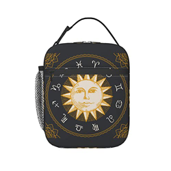Sole E Simbolo Borsa Del Pranzo Impermeabile Borsa Porta Pranzo Spazioso Borsa Refrigerata Portatile Borsa Frigo Per All'Aperto, Campeggio 11X21X26Cm en oferta
