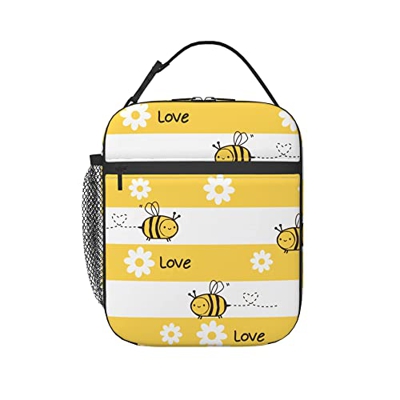 Api E Margherita Carini Portatile Borsa Frigo Spazioso Borsa Refrigerata Riutilizzabile Borsa Termica Picnic Contenitore Pranzo Per All'Aperto, Pesca 