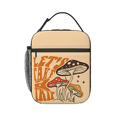 Funghi Tripli Borsa Del Pranzo Impermeabile Portatile Borsa Frigo Prova Di Perdita Borsa Porta Pranzo Borsa Refrigerata Per Spiaggia, Campeggio 11X21X