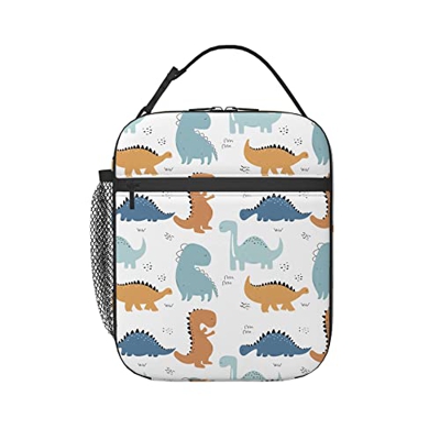 Dinosauro Borsa Termica Morbido Borsa Refrigerata Impermeabile Picnic Contenitore Pranzo Portatile Borsa Frigo Per Campeggio, Viaggio 11X21X26Cm