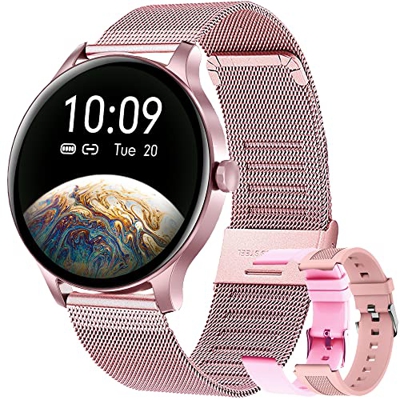 Smartwatch Donna, Orologio Fitness 1,3'' Touch Schermo Smart Watch con Contapassi/Cardiofrequenzimetro/Cronometro, Sportivo Fitness Tracker Impermeabi