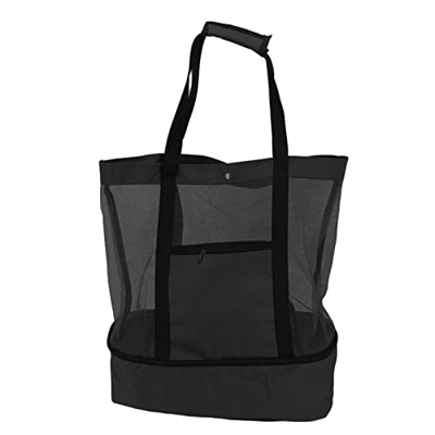 Borsa da Spiaggia, Borsa da Viaggio con Borsa Termica Isolata Borsa da Spiaggia in Rete Grande per Picnic, Campeggio, Viaggio, Borsa da Spiaggia in Te