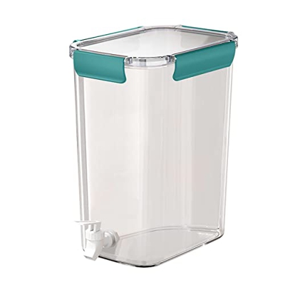 Abudend Brocca d'acqua in plastica da 4,5 l per limone, con secchiello per frutta a freddo, con ripiano rubinetto, frigo, picnic, barbecue all'aperto,
