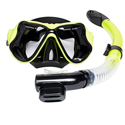 Maschere Subacquee Snorkeling Silicone Impermeabile E Anti-Appannamento Attrezzatura Subacquea HD Unisex Nuoto (Color : Pink) (Green) características