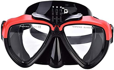 Generic Maschera Subacquea Maschere subacquee Maschera per Lo Snorkeling Occhiali subacquei antiappannamento per Nuoto subacquei con Supporto per Foto