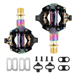 LOVIVER 2 Pezzi Pedali Bici Leggeri Autobloccanti Clipless SPD Sigillati Accessori Antiscivolo per MTB Trekking Esercizio Bici da Strada precio