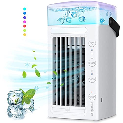 VVLXRIC Purificatore Aria, Ricaricabile Climatizzatore Camper, Protezione Ambientale Mini Refrigeratore d'Aria - per L'Ufficio Viaggi per Famiglie