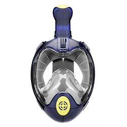 Maschere subacquee Scuba Integrale Impermeabile 180° Panoramico Immersioni a Prova di perdite e Nebbia (Color : Black, Size : S) (Blue L) características