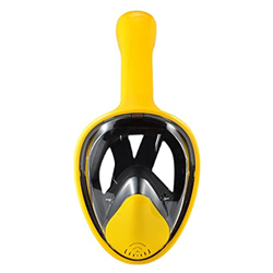 Maschere subacquee Scuba Integrale Impermeabile 180° Panoramico Immersioni a Prova di perdite e Nebbia (Color : Blue, Size : L) (Yellow L) precio