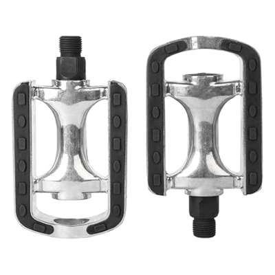 FSLMEIL Pedali for Bici Ultraleggeri Antiscivolo in Lega di Ciclismo in Lega di Alluminio da 14 mm Diametro Mountain Road Pedale (Color : Alloy Silver