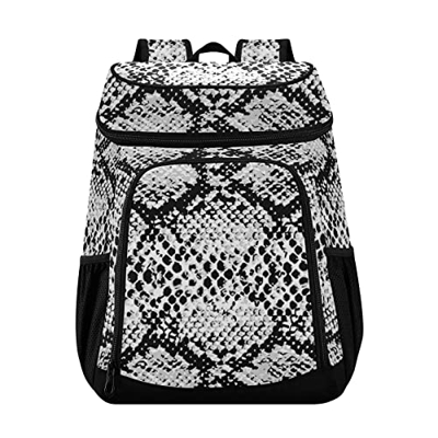 Cooler Backpack Impermeabile Beach Cooler Bag Snake Skin Pattern Texture Lunch Backpack per Picnic Pesca Escursionismo Campeggio