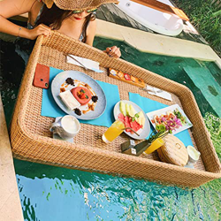 LLYB Galleggiante Vassoio per Piscina, Piscina Galleggiante Tavolo, Supporto della Bevanda Galleggiante per Piscina, Galleggiante Bar per Piscina, Rat precio