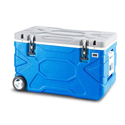 Scatola frigo isolata ad Alte Prestazioni, capacità 40 Litri 55 Litri, può Aggiungere Ghiaccio, Mantiene Fresca Fino a 7 Giorni (con Ruote 55 Litri)