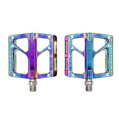 Pedali per Bici da Strada Cuscinetti in Lega di Alluminio Pedali Anti-Skid per Accessori per Bici da Strada,Colorato