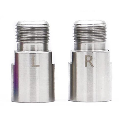 Qinghengyong 1 paio Mountain Bike Pedali In Lega di Alluminio Extender Asse Manovella Bicicletta Pedane Estese Bulloni Spacer All'aperto, D'argento