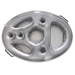 YHUEGH Portabibite per Piscina Galleggianti, Raffreddatore Galleggiante Gonfiabile per Piscina da 28 Pollici con 8 Fori Galleggiante per Bevande di Gr en oferta