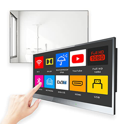 Soulaca TV da bagno da 22 pollici Smart Mirror TV di lusso IP66 Impermeabile Android 9.0 Full HD con Wi-Fi e Bluetooth (modello 2022 con touchscreen e precio