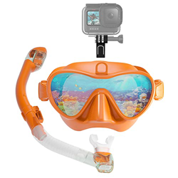 Cymwer Maschera da boccaglio, 180° con ampia vista di immersione, set di snorkeling anti-appannamento per adulti, set professionale a tenuta stagna, m precio