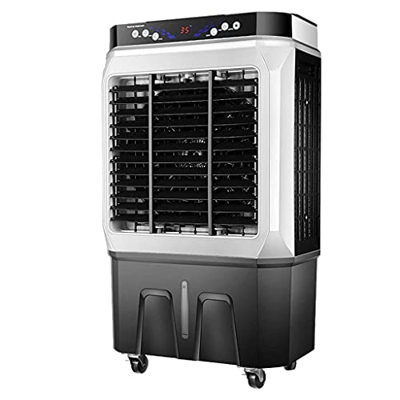 Condizionatore d'aria portatile da 150 W, mini refrigeratore d'aria evaporativo con telecomando e 4 cristalli di ghiaccio/4 velocità/temporizzazione 7