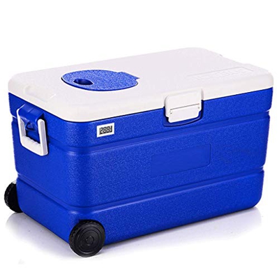 Scatola di Raffreddamento | Raffreddatore di Ghiaccio rotostampato Blu da 60 Litri | Lunch Box Portatile e Rigido | Regalo per Golf all'aperto, Campeg