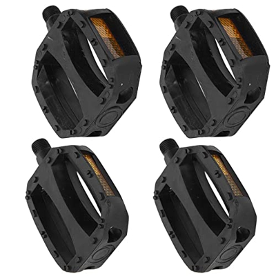 2 Paia di Pedali per Bici per Bambini Antiscivolo con Riflettore di Avvertimento per Bici per Bambini