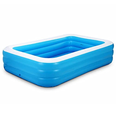 3 Strati Bambini Addensato Piscina Gonfiabile Vasca da Bagno per Bambini Rettangolare Casa del Bambino All'aperto Giardino Quadrato Grande Piscina Reg
