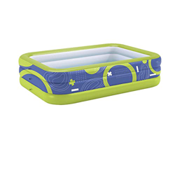 Bueuwe Piscina Gonfiabile Rettangolare con Pompa d'Aria, Piscina Estiva per Famiglie per Esterni,210cm x 145cm x 60cm en oferta