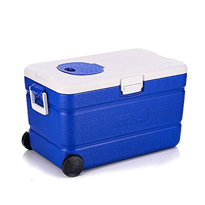 Scatola frigo da 60 Litri con Ruote Leva Portatile Mantiene Il Ghiaccio Fino a 1 Giorno Ideale a Tenuta stagna per Campeggio, Barbecue, Tailgating e a
